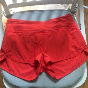 Lululemon speed up short - sz 4 - orange